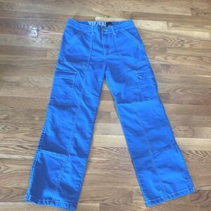 VIP‎ Jeans Cargo Pants Baggy Fit Size 11/30 Blue Utility Core Y2K Grunge Skater
